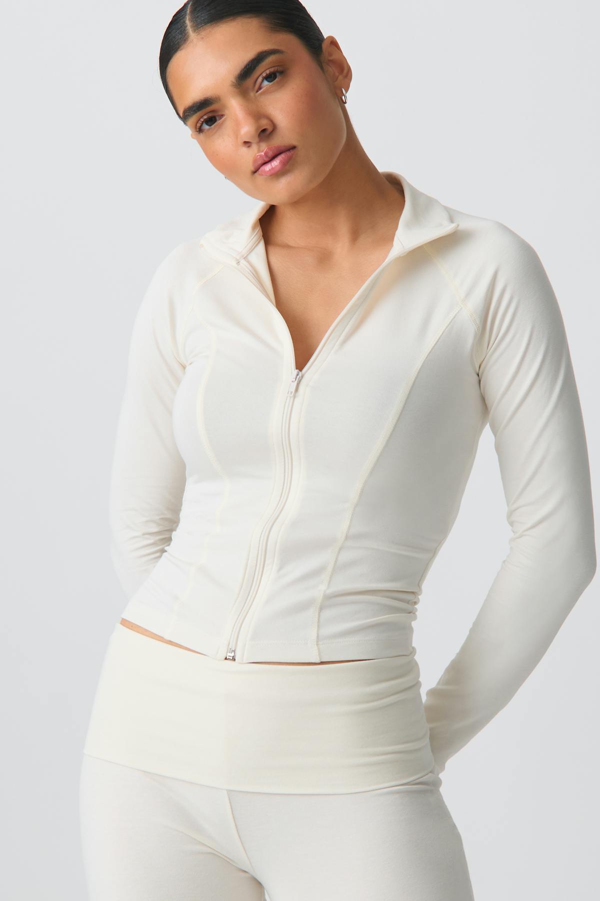 Soft touch zip jacket