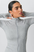 Soft touch zip jacket