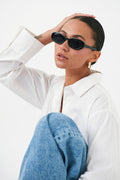 Slim oval sunglasses