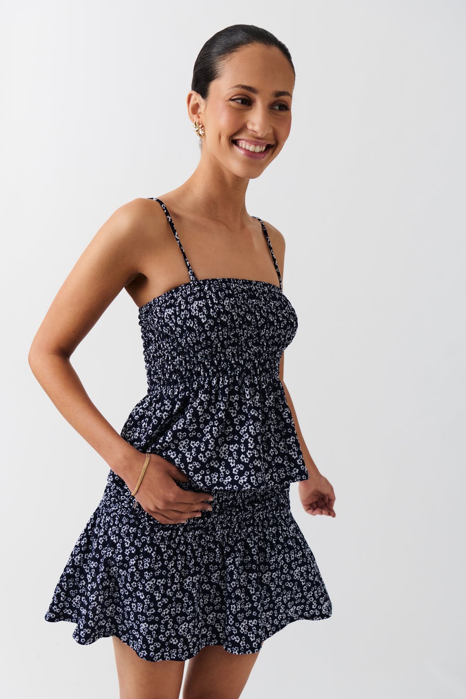 Short smock skirt