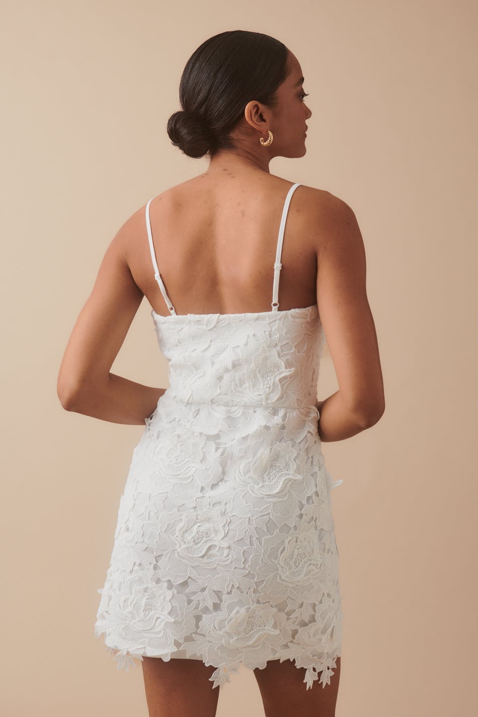 Bloom 3d lace mini dress