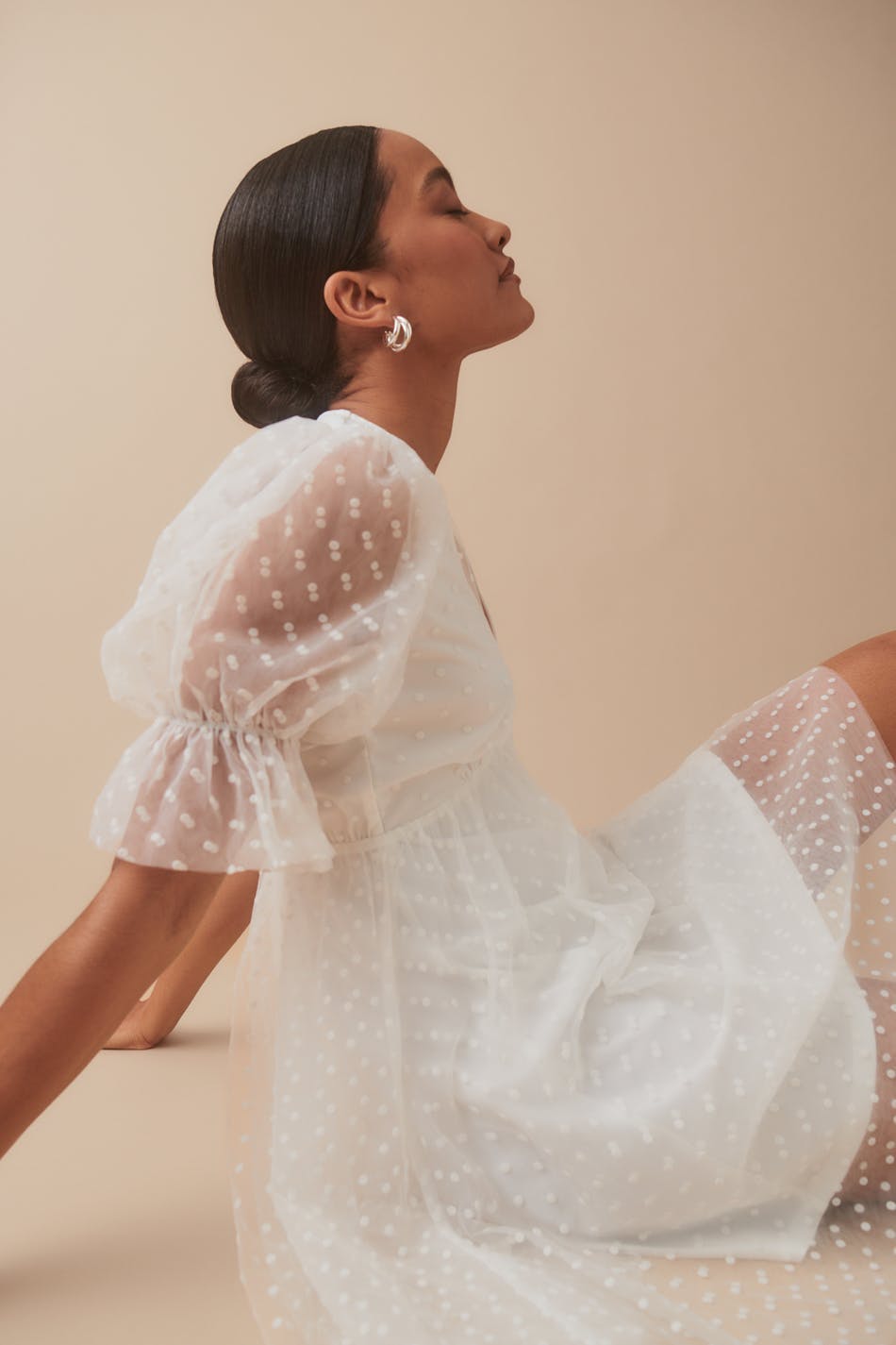 Tulle dot mini dress