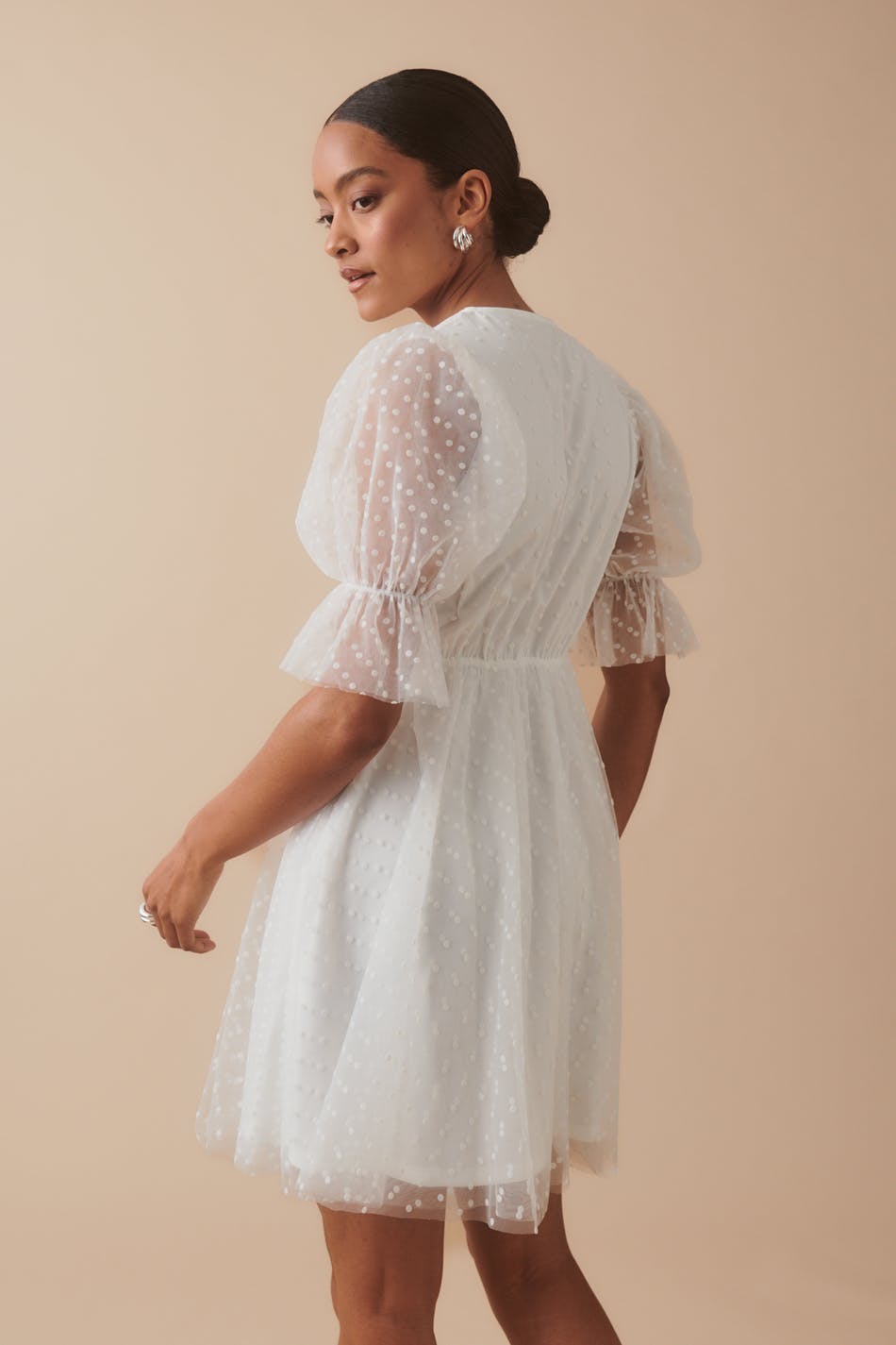 Tulle dot mini dress