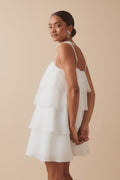 Organza frill mini dress
