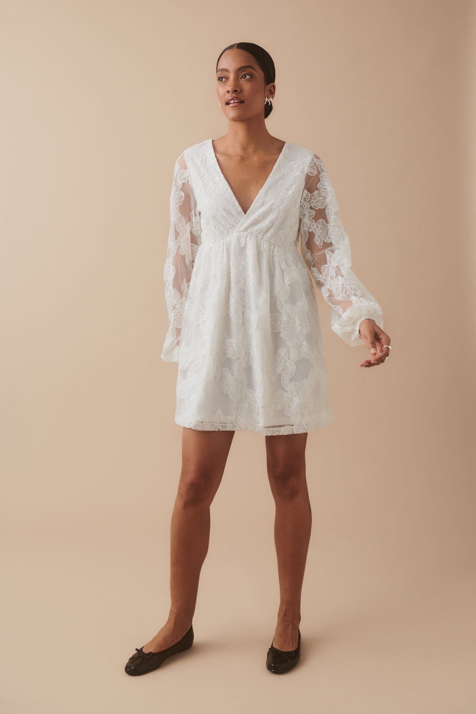 Floral loose fit mini dress
