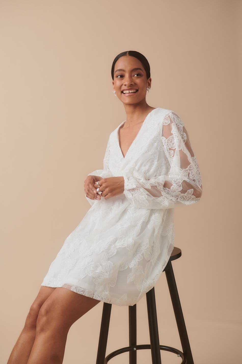 Floral loose fit mini dress