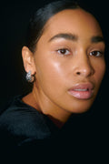 Crinkled silver drop earrings