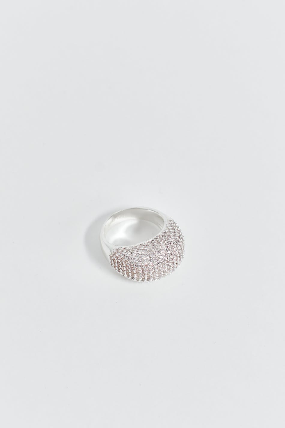 Pave silver ring
