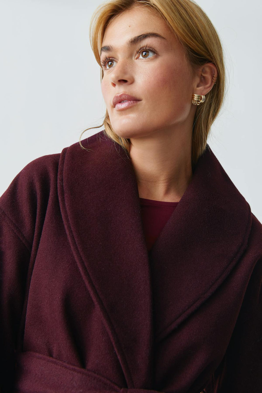 Shawl collar short coat