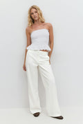 Wide leg suit trousers