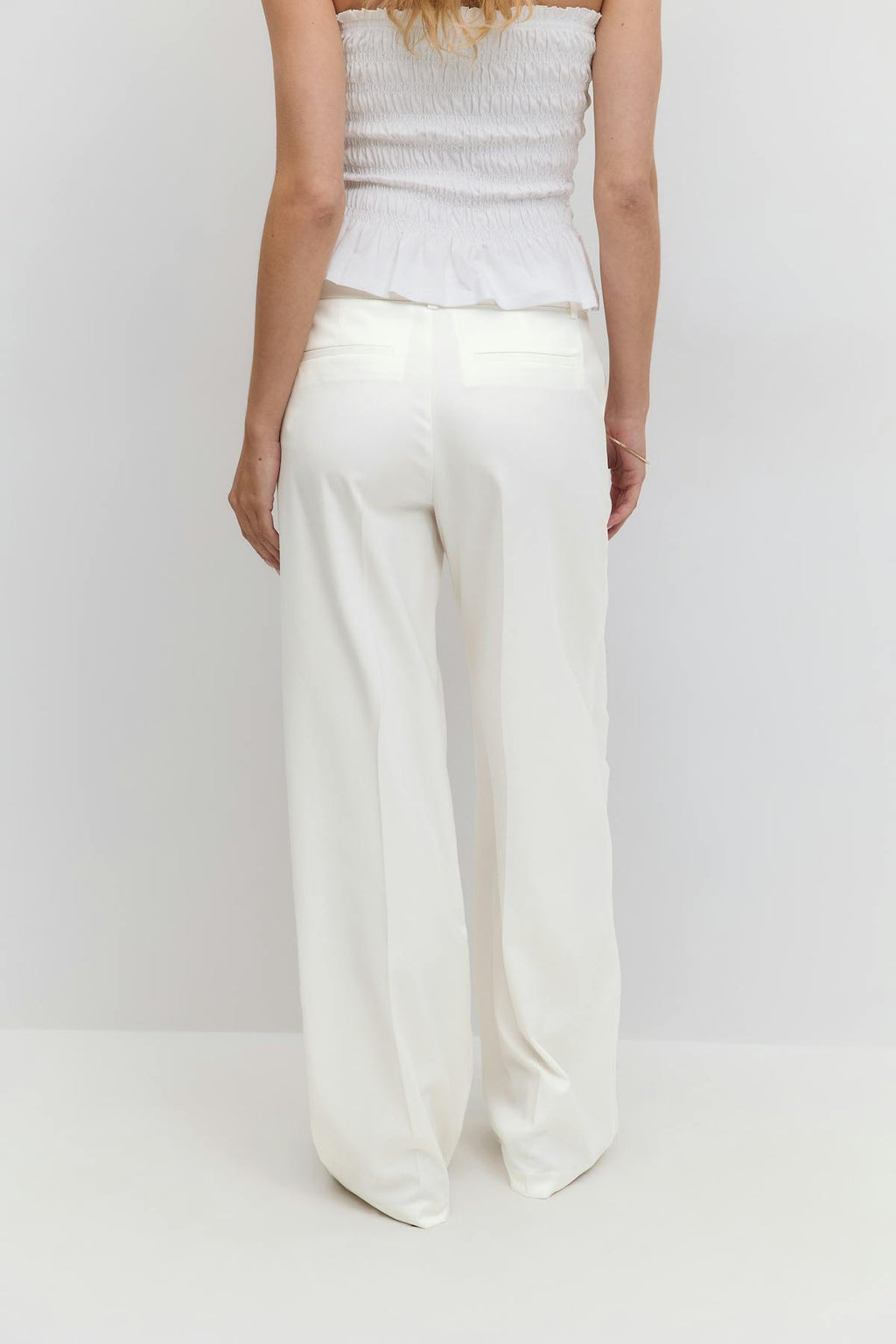 Wide leg suit trousers