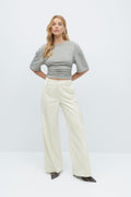 Wide leg suit trousers