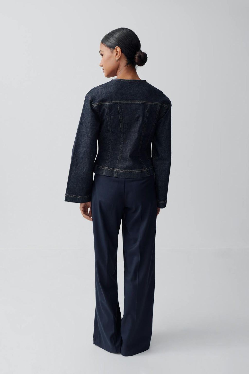 Wide leg suit trousers