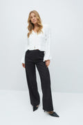 Wide leg suit trousers