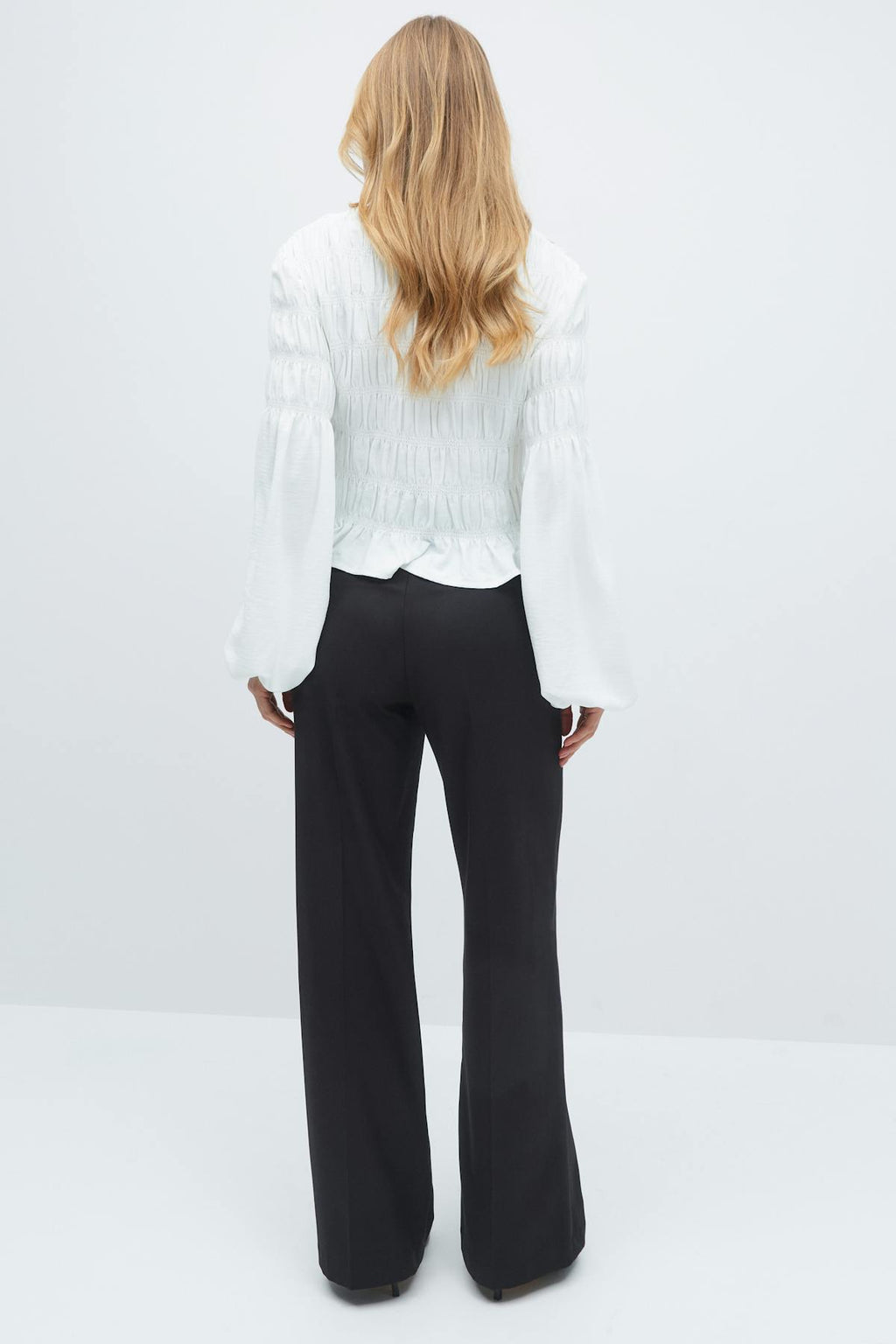 Wide leg suit trousers