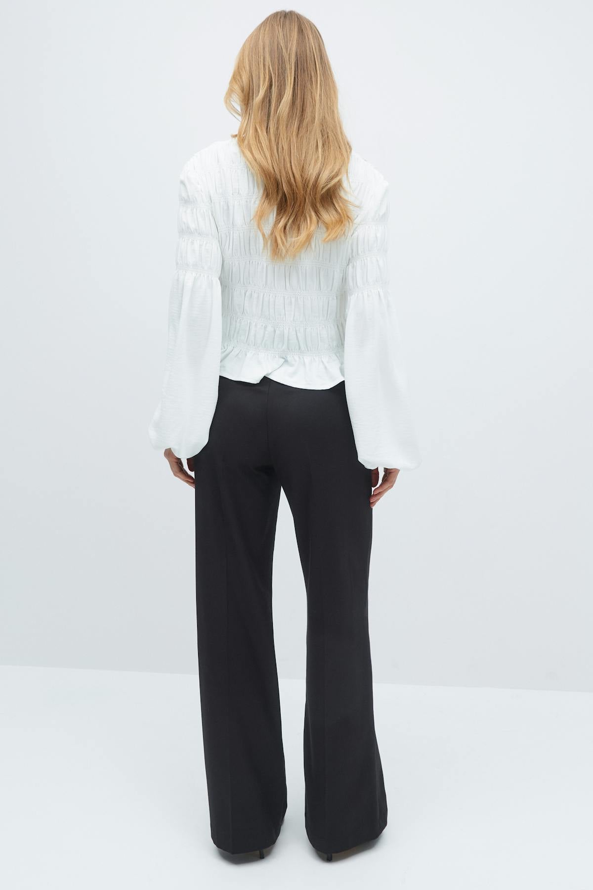 Wide leg suit trousers