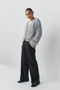 Wide leg suit trousers