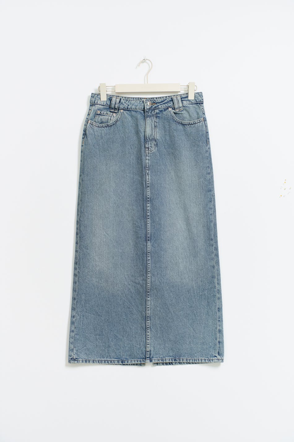 Y2k long denim skirt