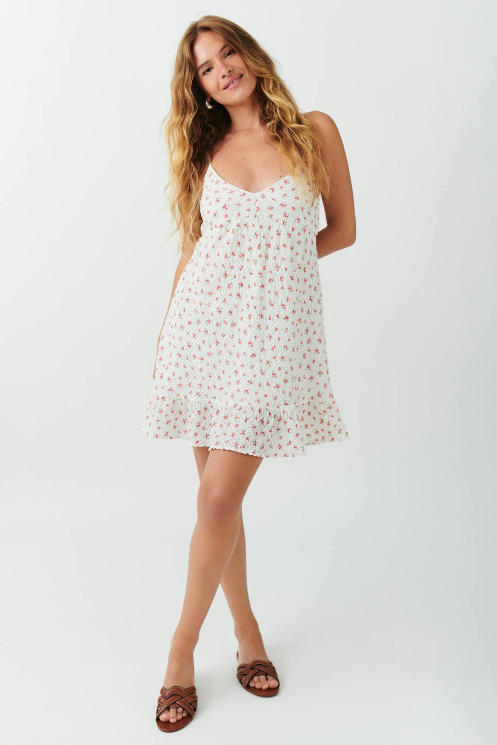 Frill mini dress