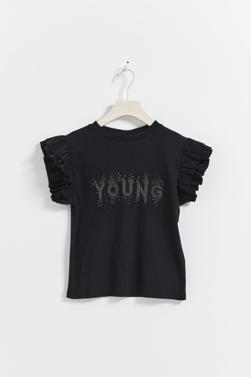 Y rhinestone frill top