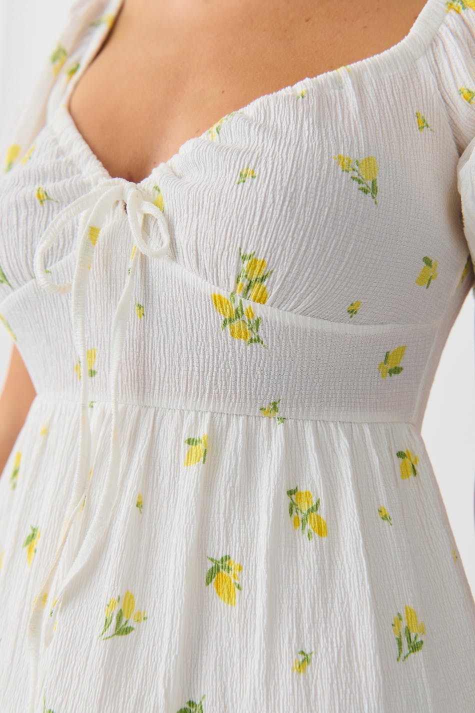 Puff sleeve mini dress