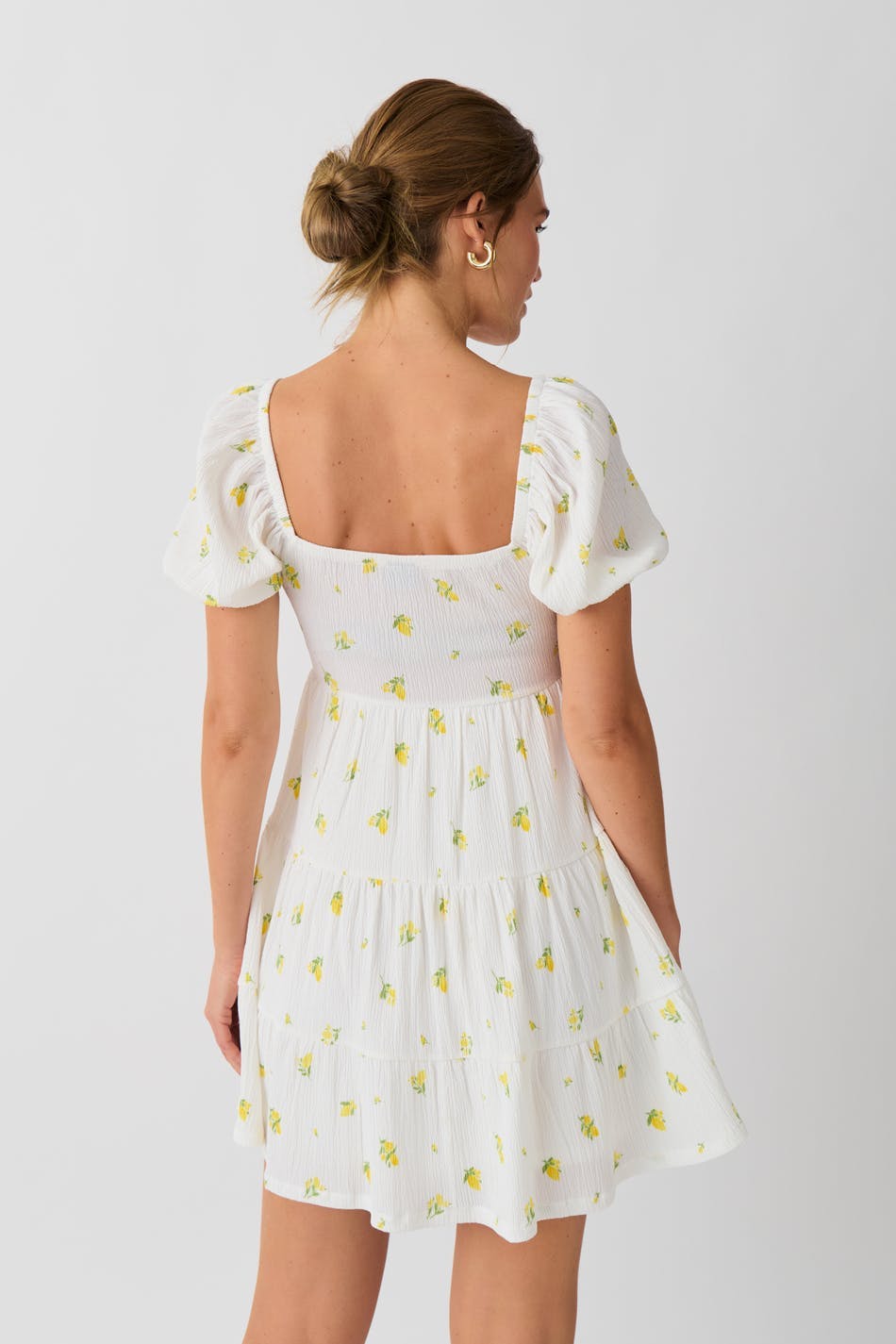 Puff sleeve mini dress