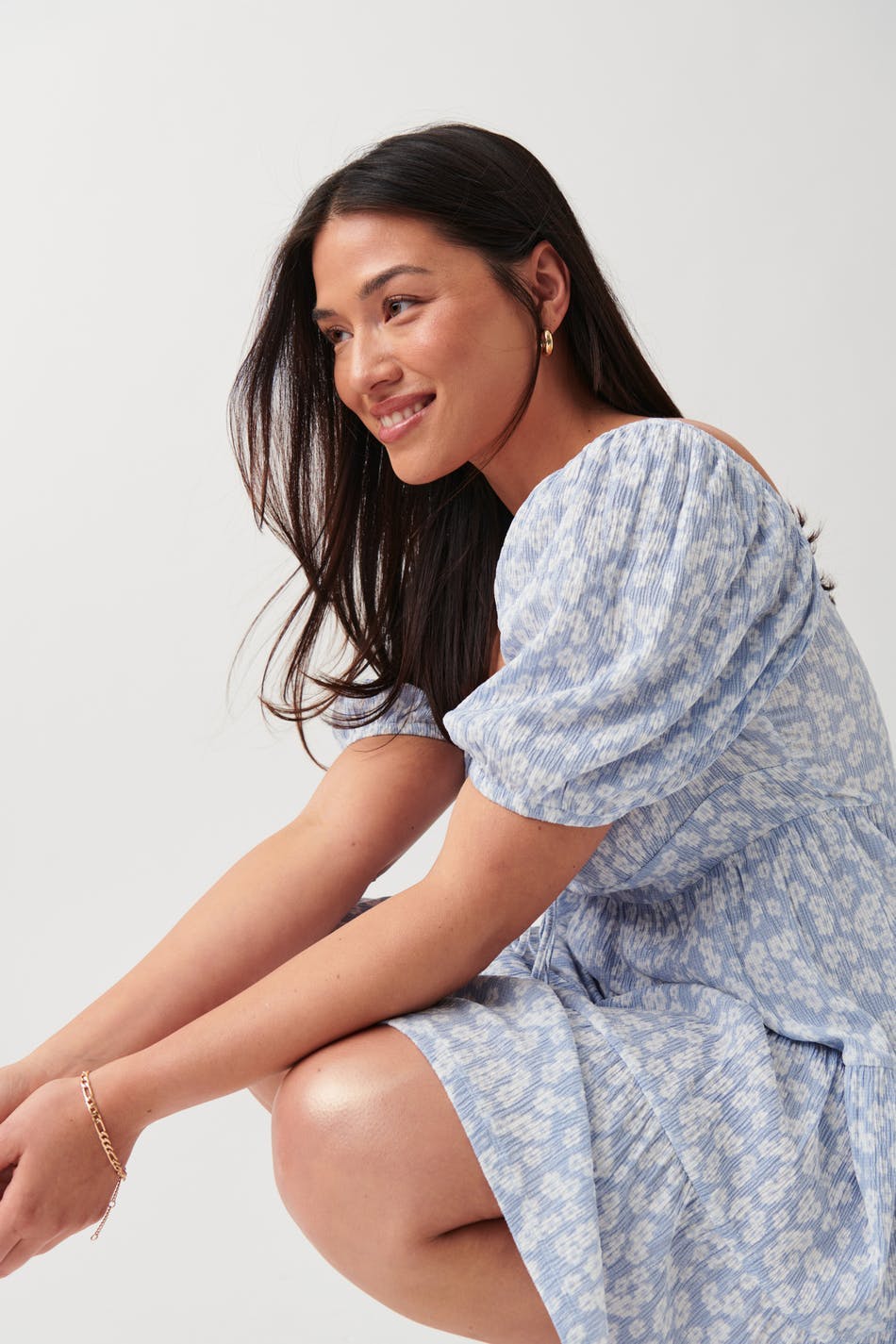 Puff sleeve mini dress