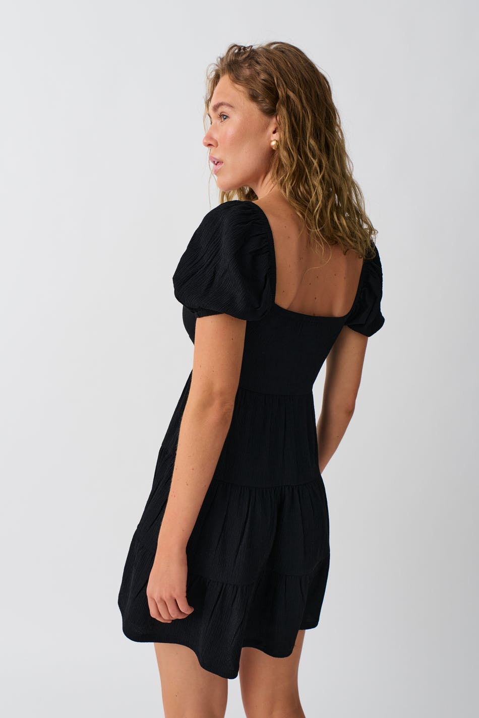 Puff sleeve mini dress