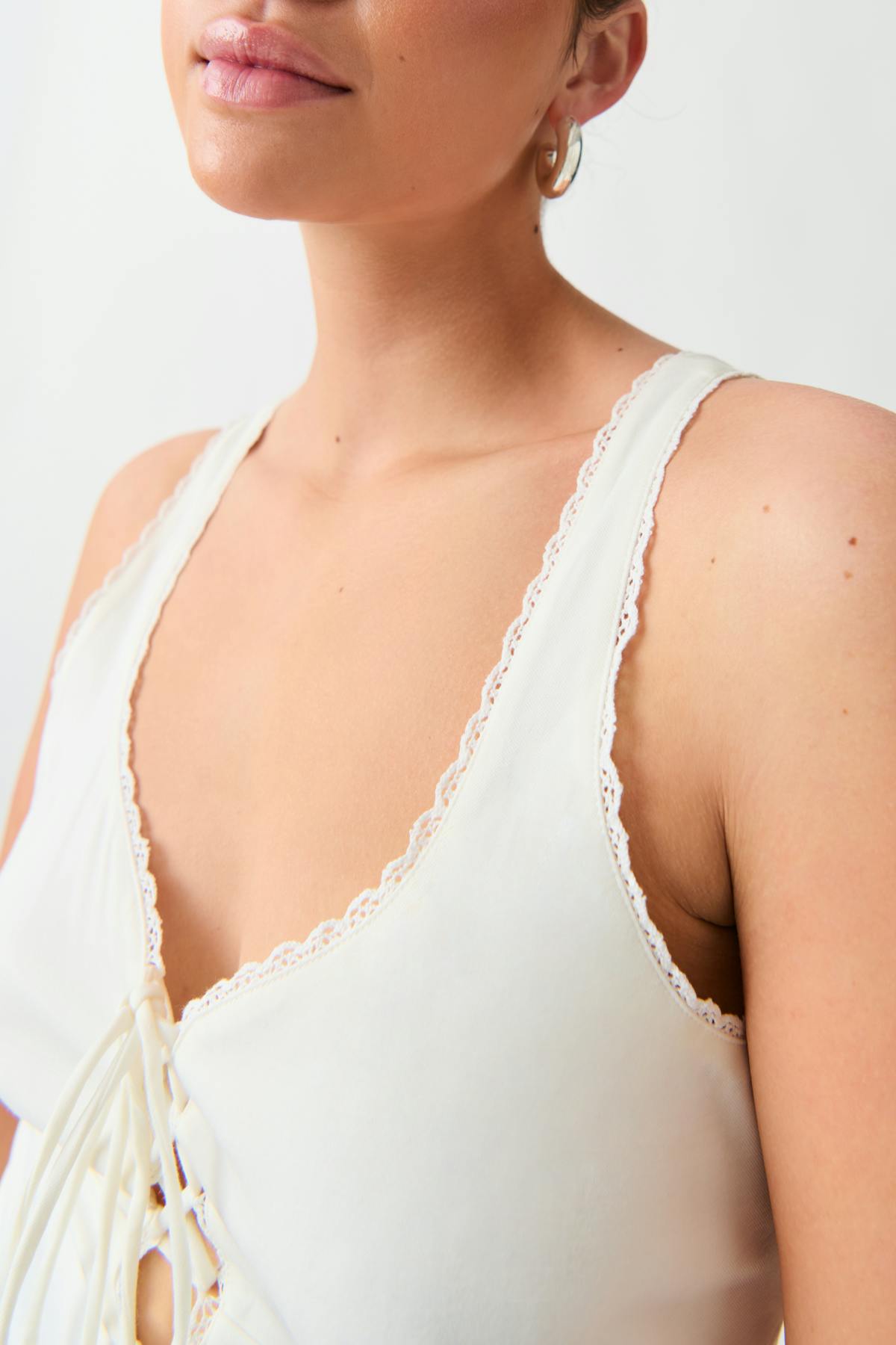 Lacing midi dress