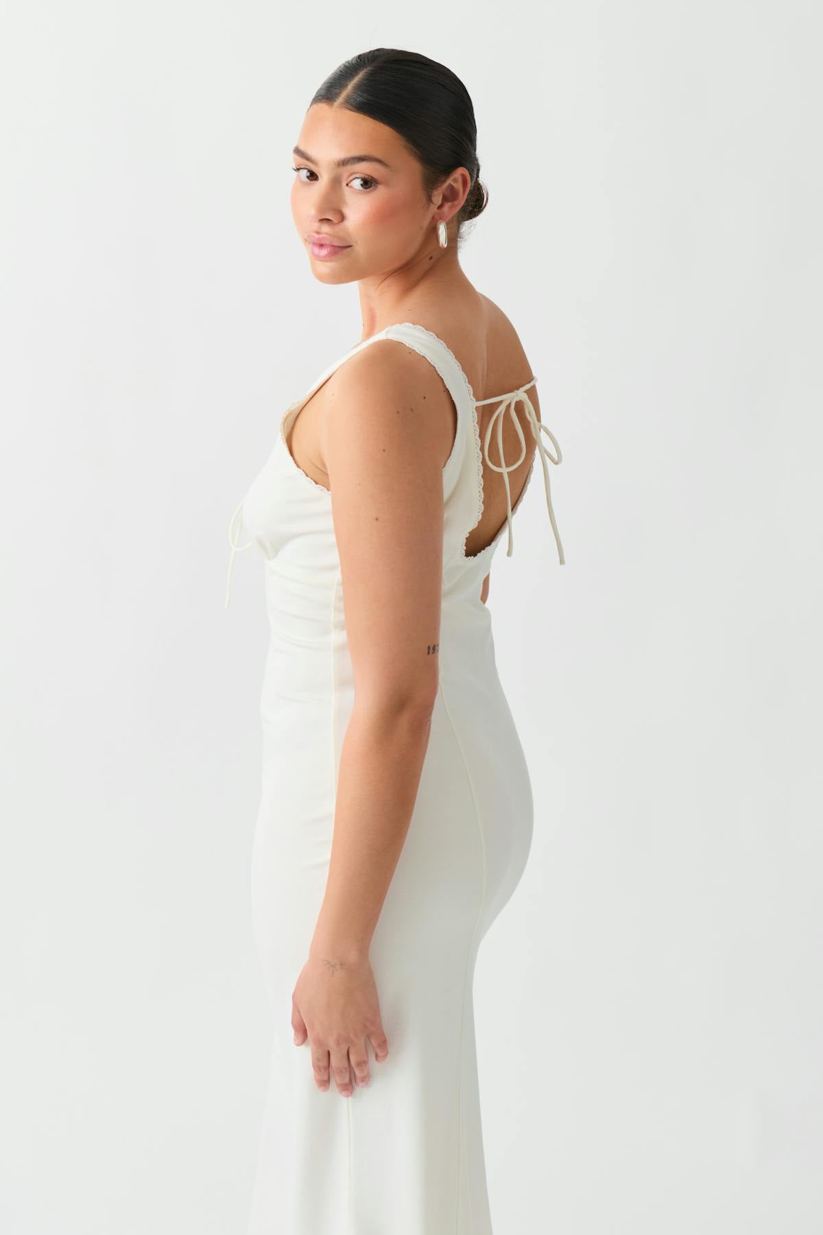 Lacing midi dress