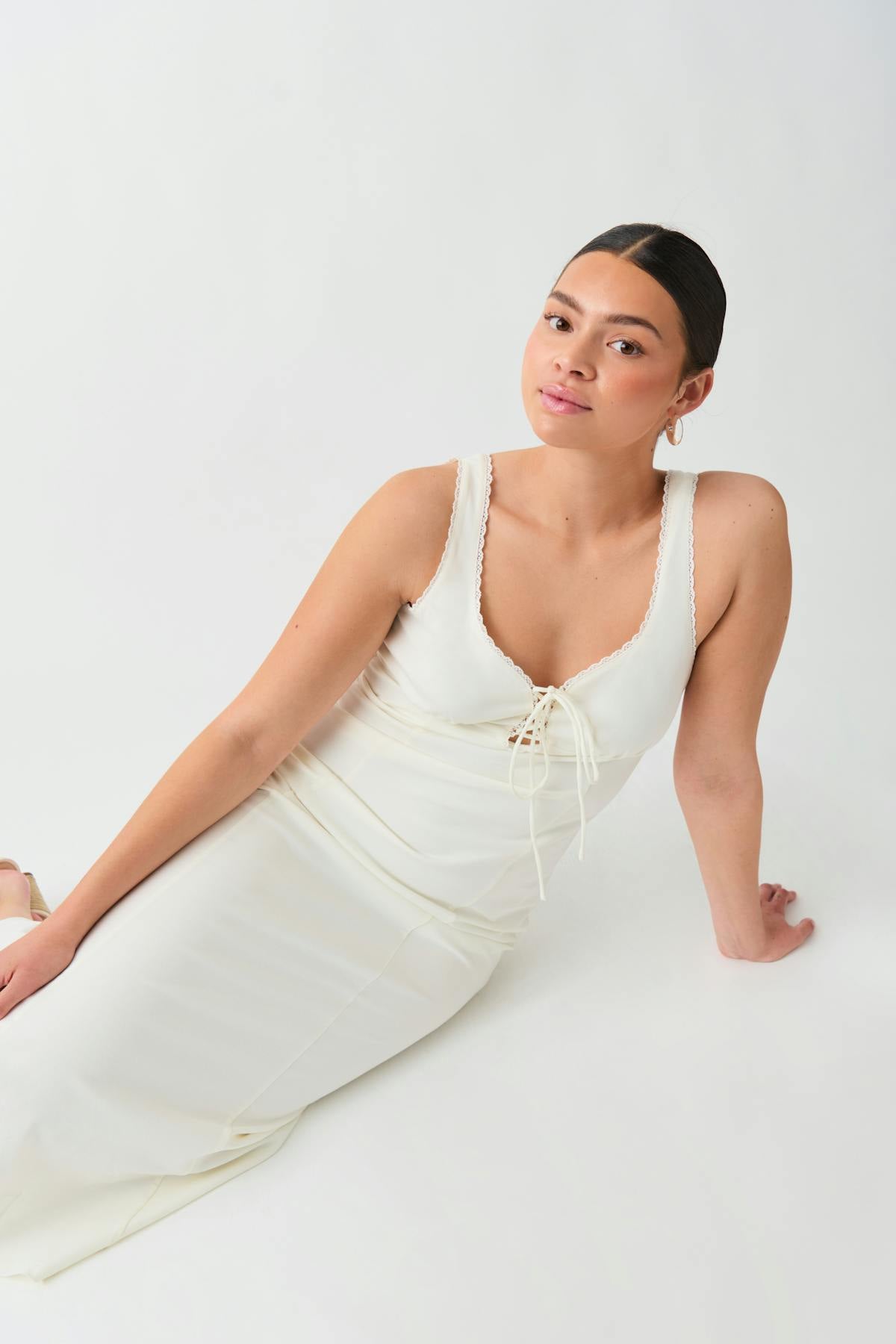 Lacing midi dress