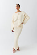 Knitted folded down skirt