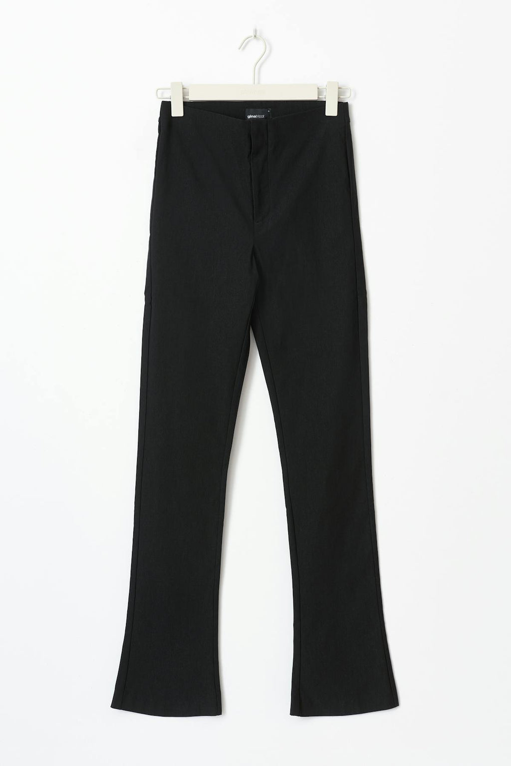 High waist slim trousers