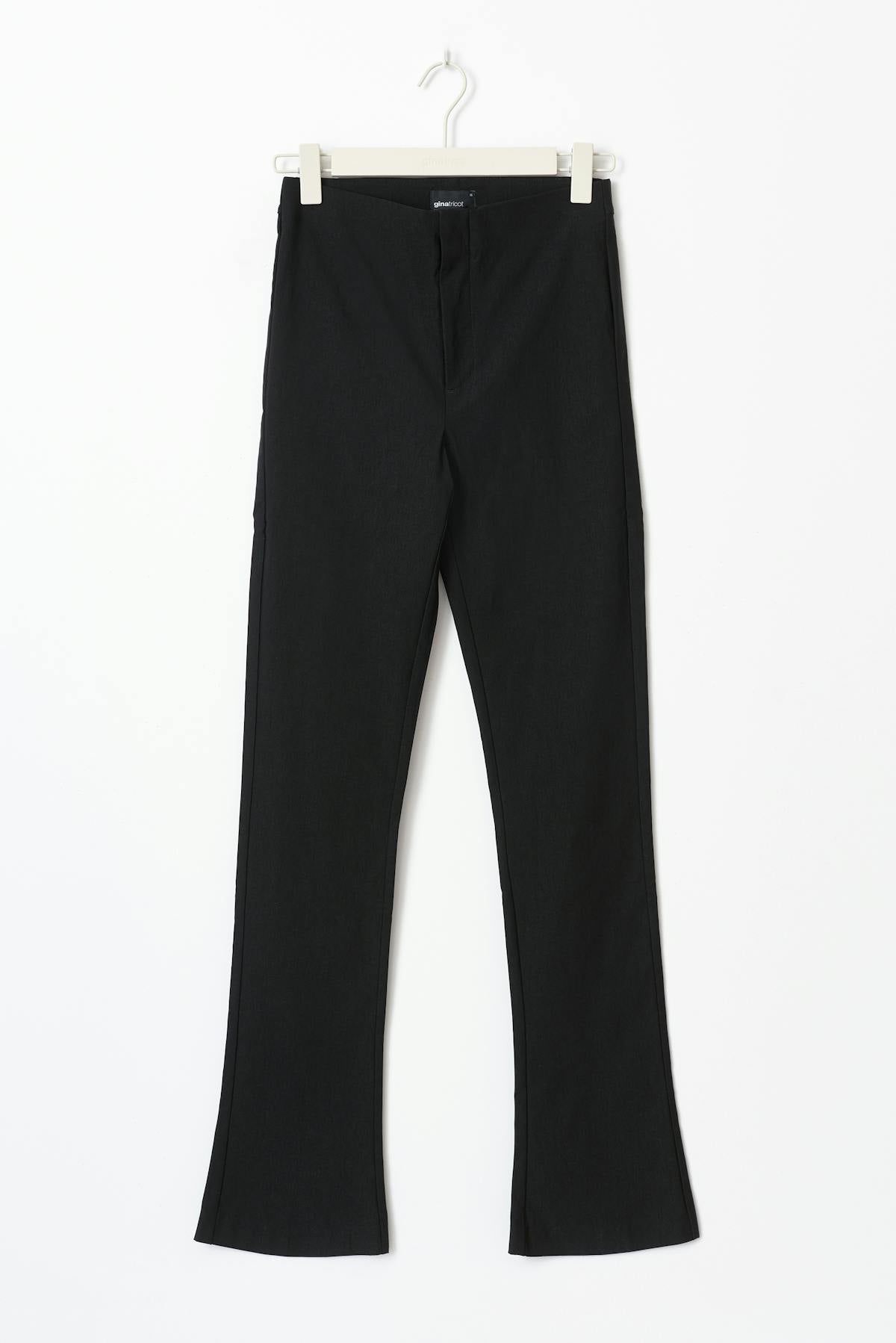 High waist slim trousers