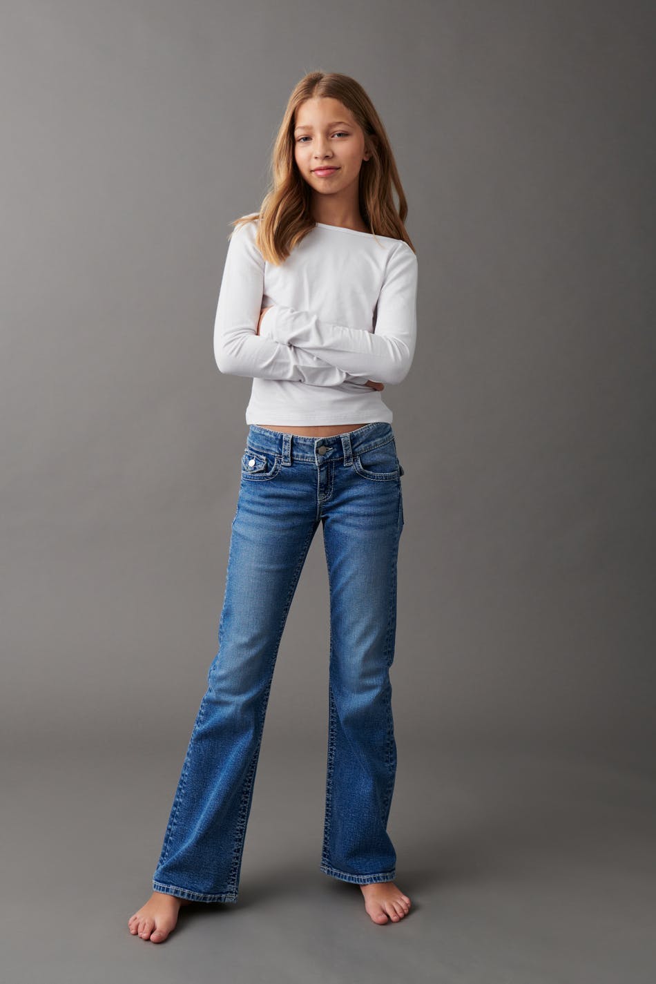 Sequins flare jeans