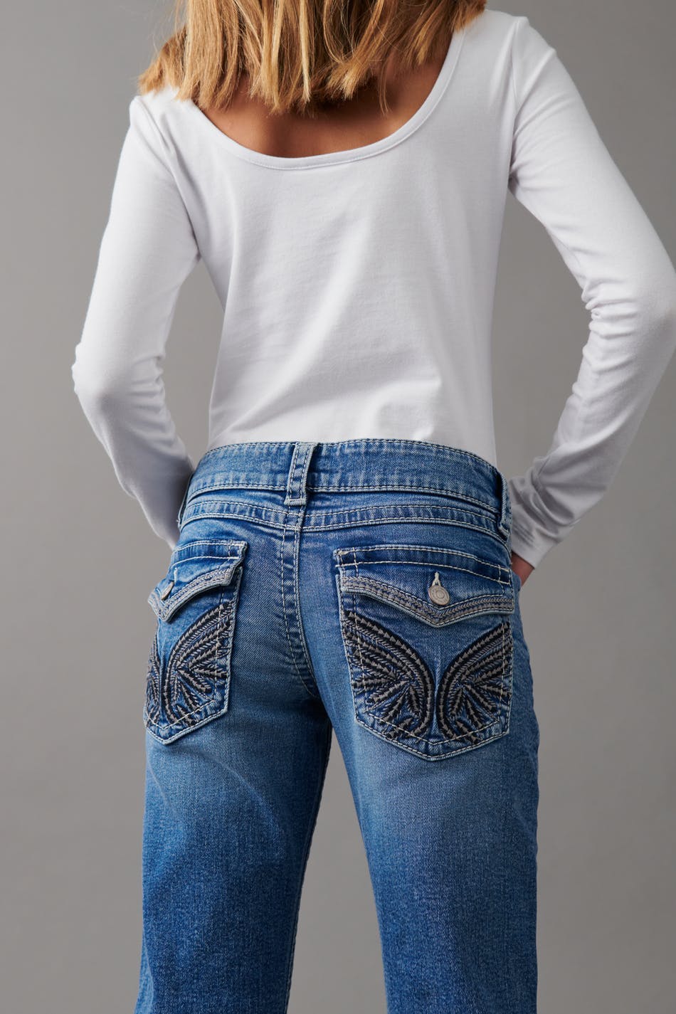 Sequins flare jeans