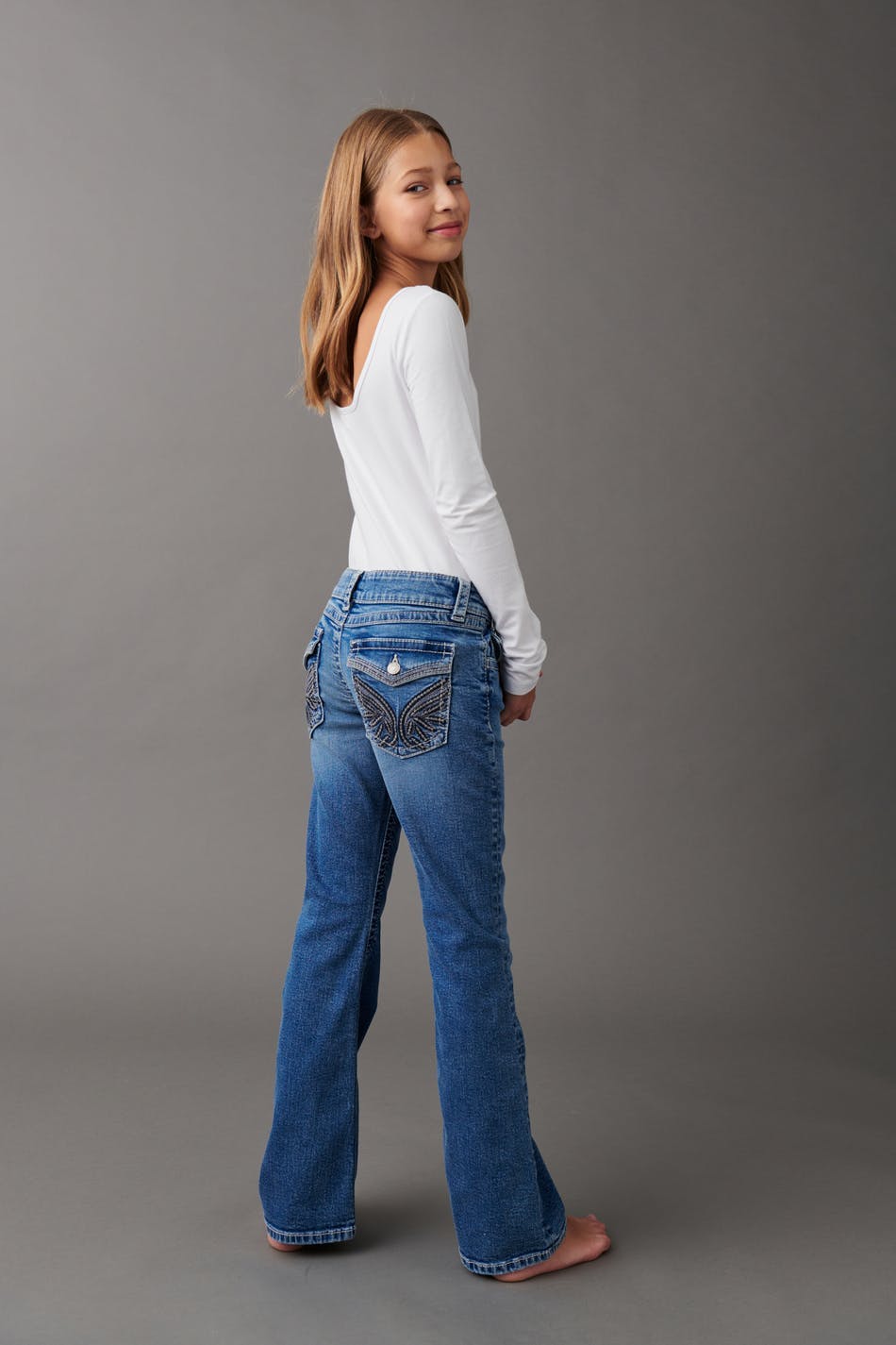 Sequins flare jeans