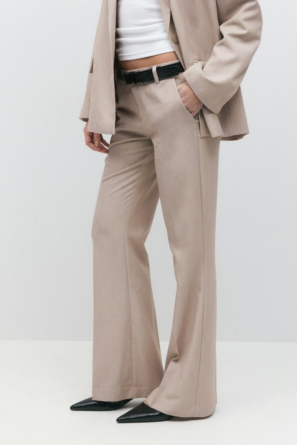 Relaxed bootcut trousers