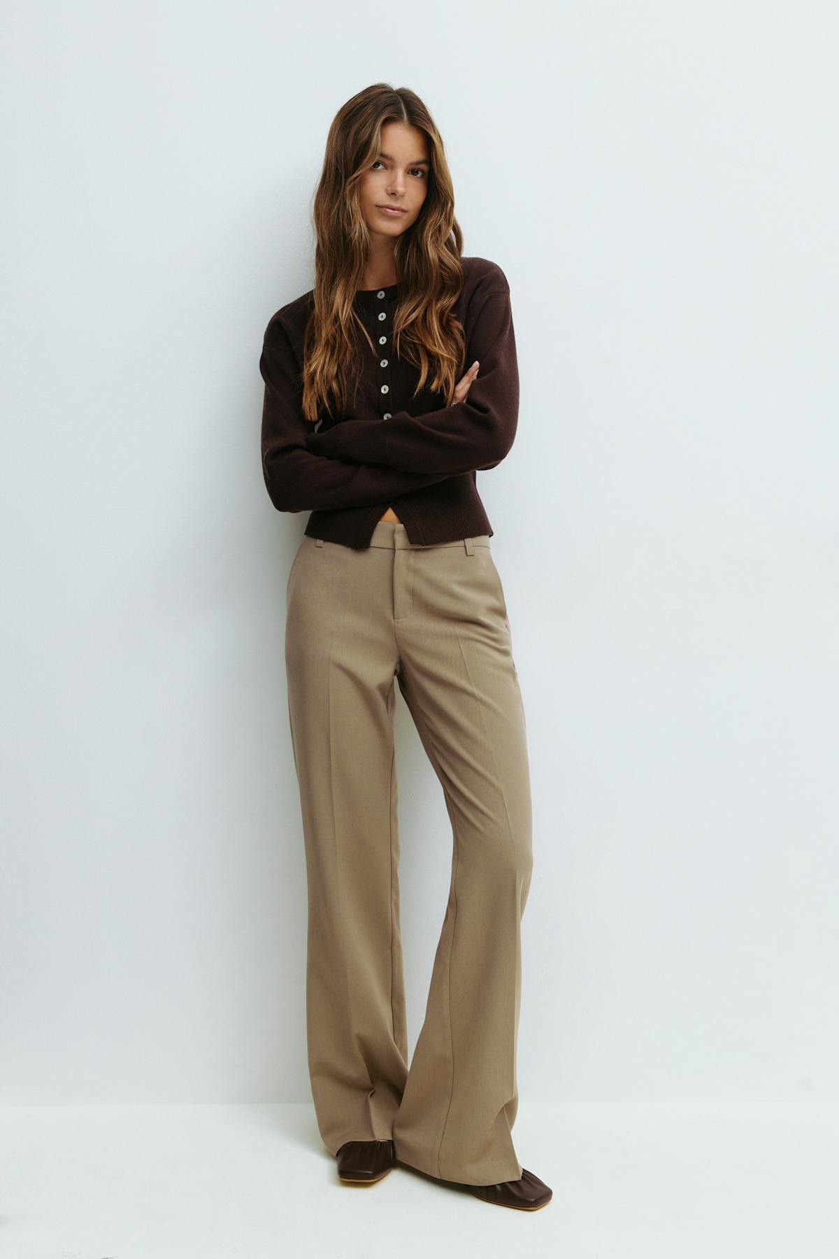 Relaxed bootcut trousers