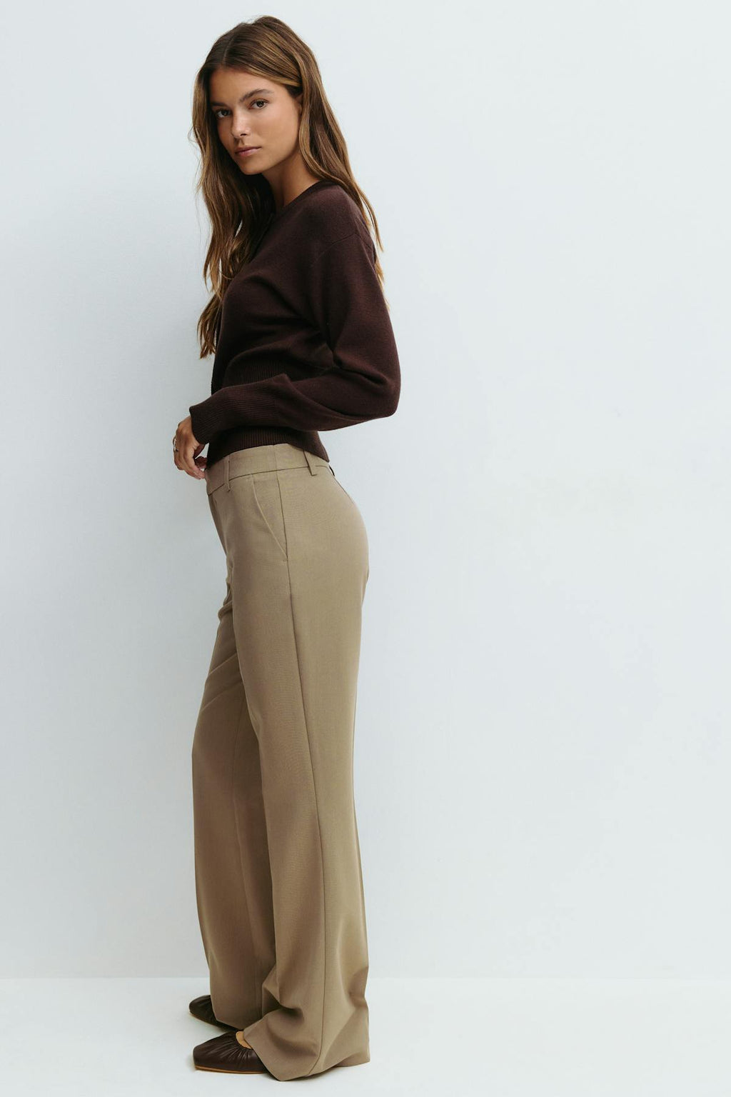 Relaxed bootcut trousers