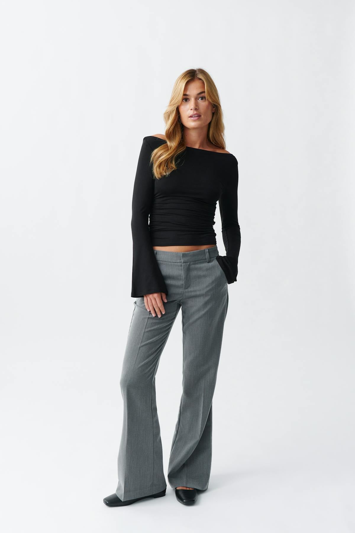 Relaxed bootcut trousers