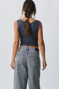 Soft touch boatneck top