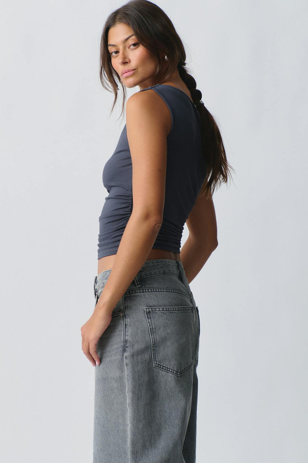 Soft touch boatneck top