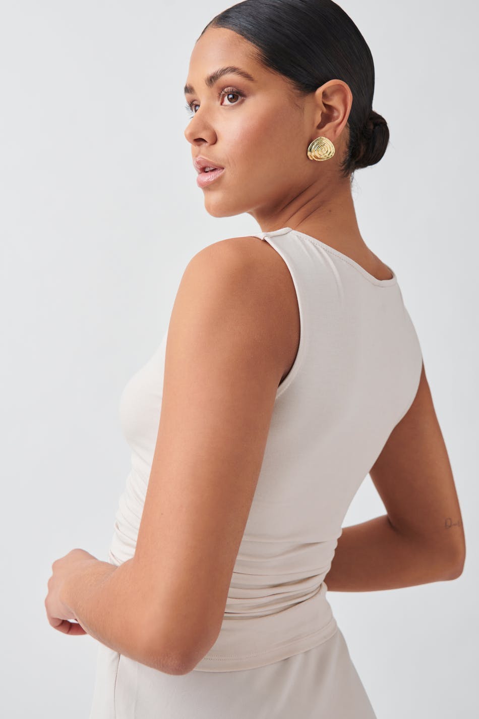 Soft touch boatneck top