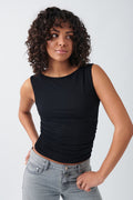 Soft touch boatneck top