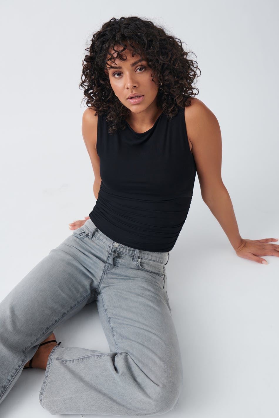 Soft touch boatneck top