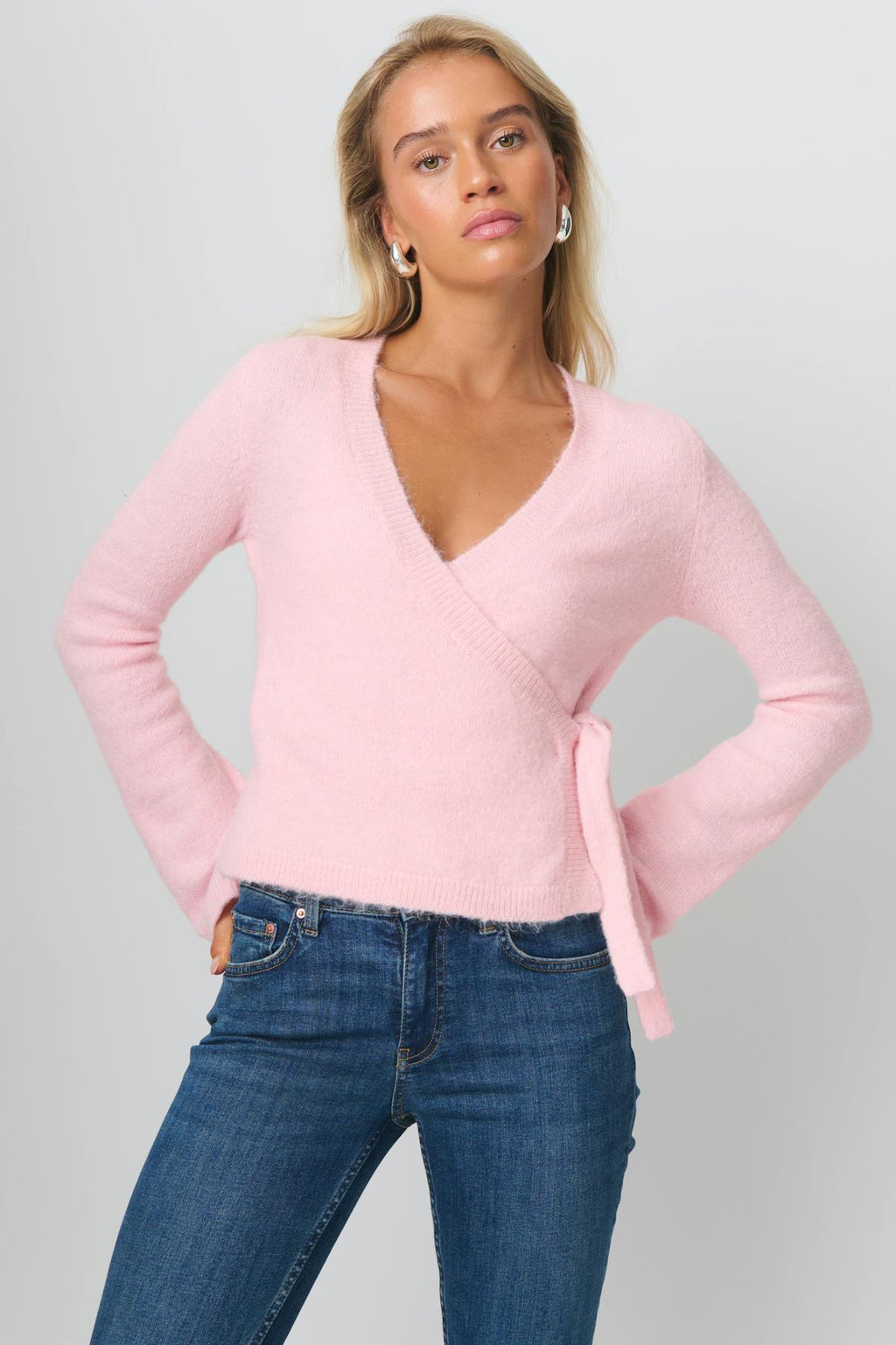 knitted wrap cardigan