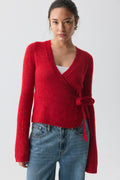 knitted wrap cardigan