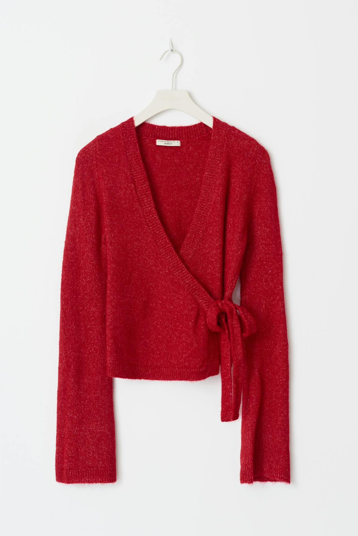 knitted wrap cardigan