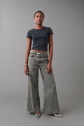 Wedge wide jeans